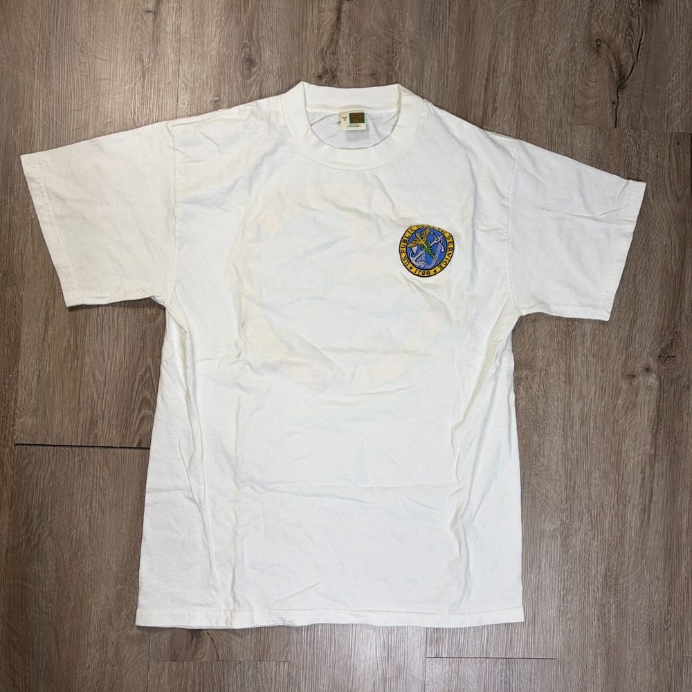 U.S. Public Health Service T Shirt White Mens WearGuard Medium Embroidered